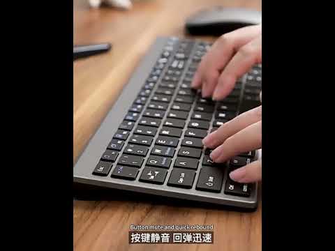109 Three-mode Wireless Bluetooth Keyboard (Black) - YouTube Video