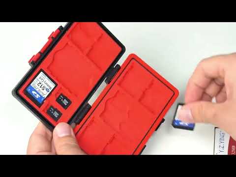SD / TF / XQD / CF / SIM / TF Memory Card Multi-in-one Waterproof Dust-proof Storage Box(Black Red) - YouTube Video