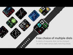 F100 1.7 inch HD Square Screen TPU Strap Smart Watch Supports Body Temperature Monitoring/Blood Oxygen Monitoring(Black) - YouTube Video
