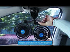 Mitchell Clip-On Stepless Speed Control Portable Dual-Head High-Power Car Fan, Specification: 4 inch 12V(English) - YouTube Video