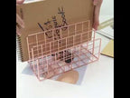Wrought Iron Desktop Storage Rack Magazine Rack(Gold) - YouTube Video