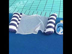 Inflatable Recliner On Water Foldable Backrest Floating Bed Inflatable Floating Row, Style： Striped Double(Dark Blue) - YouTube Video