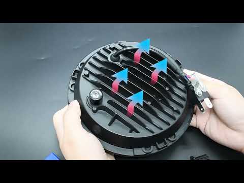 7 inch Car Matrix Gradient LED Headlight Lamps for Jeep Wrangler - YouTube Video