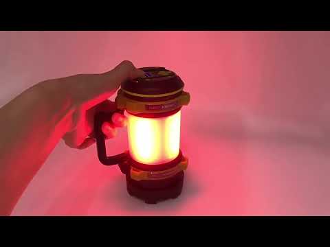 KINSACH Portable LED Searchlight Outdoor Rechargeable Multi-function Flashlight Camping Light(Green) - YouTube Video