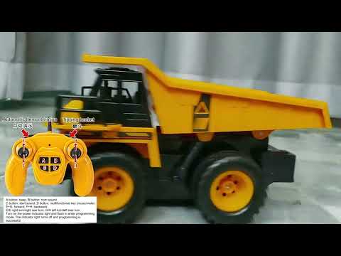 2.4G RC Dumper Truck Simulation Engineering Vehicle Model Children Electrical RC Truck Toy(Yellow) - YouTube Video