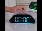 Digital Alarm Clock With Large LED Display 3 Brightness Levels, Auto-Dimming, Atmosphere Night Light & Timer(5530 Black Shell Green Light) - YouTube Video