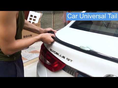 Car Universal Tail Paste Top Wing, Specification: 3.5cm Matte Black - YouTube Video