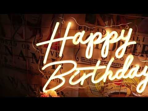 Happy Birthday Party LED Decorative Neon Lamp(Warm White Light) - YouTube Video