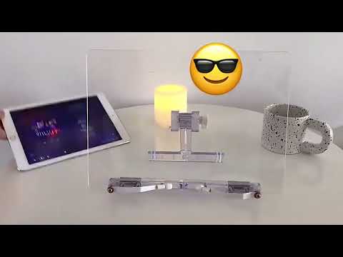 Student Desktop Reading Rack Transparent Acrylic Tablet Stand, Style: B Model - YouTube Video