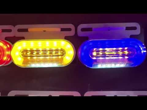 2 PCS 24V 12LED Car Oval Side Lamp (White Light) - YouTube Video