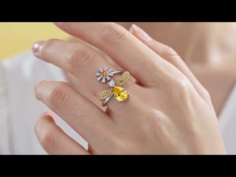 S925 Sterling Silver Ring Bee Blessing Open Ring - YouTube Video