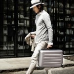 RunMi Trolley 90 Points Suitcase 20"  White Moon Light