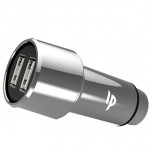 LilPartner LP SteelMate Dual USB Smart Car Charger Silver