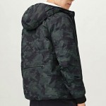 Uleemark Men`s Double-Sided Down Jacket Camouflage Black