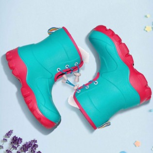 Honeywell Waterproof Non-slip Kids Boots Green/Red Size 25