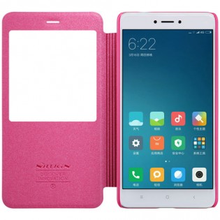 Nillkin Sparkle Leather Case for Xiaomi Redmi Note 4X Pink