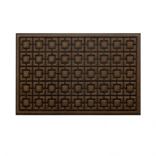 77+ Dustproof Rectangular Floor Mat 75x45cm Pineapple Pattern Brown