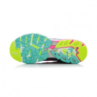 Xiaomi X Li-Ning Liejun Women`s Smart Running Shoes ARHK078-5-7 Size 38 Pink / Black / Fluorescent Yellow / Green