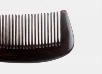 XIN ZHI Ebony Gold Hand-painted Handle Comb Brown